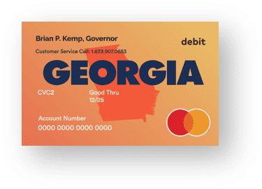 orange Governor Kemp Cash Assisstance Card